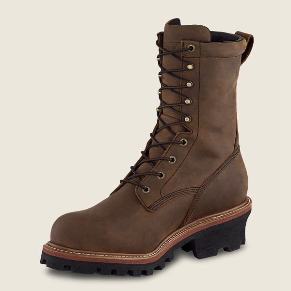 Botas de Seguridad Red Wing Hombre Marrom - Loggermax - 9-Inch Insulated Waterproof Toe Logger - 352